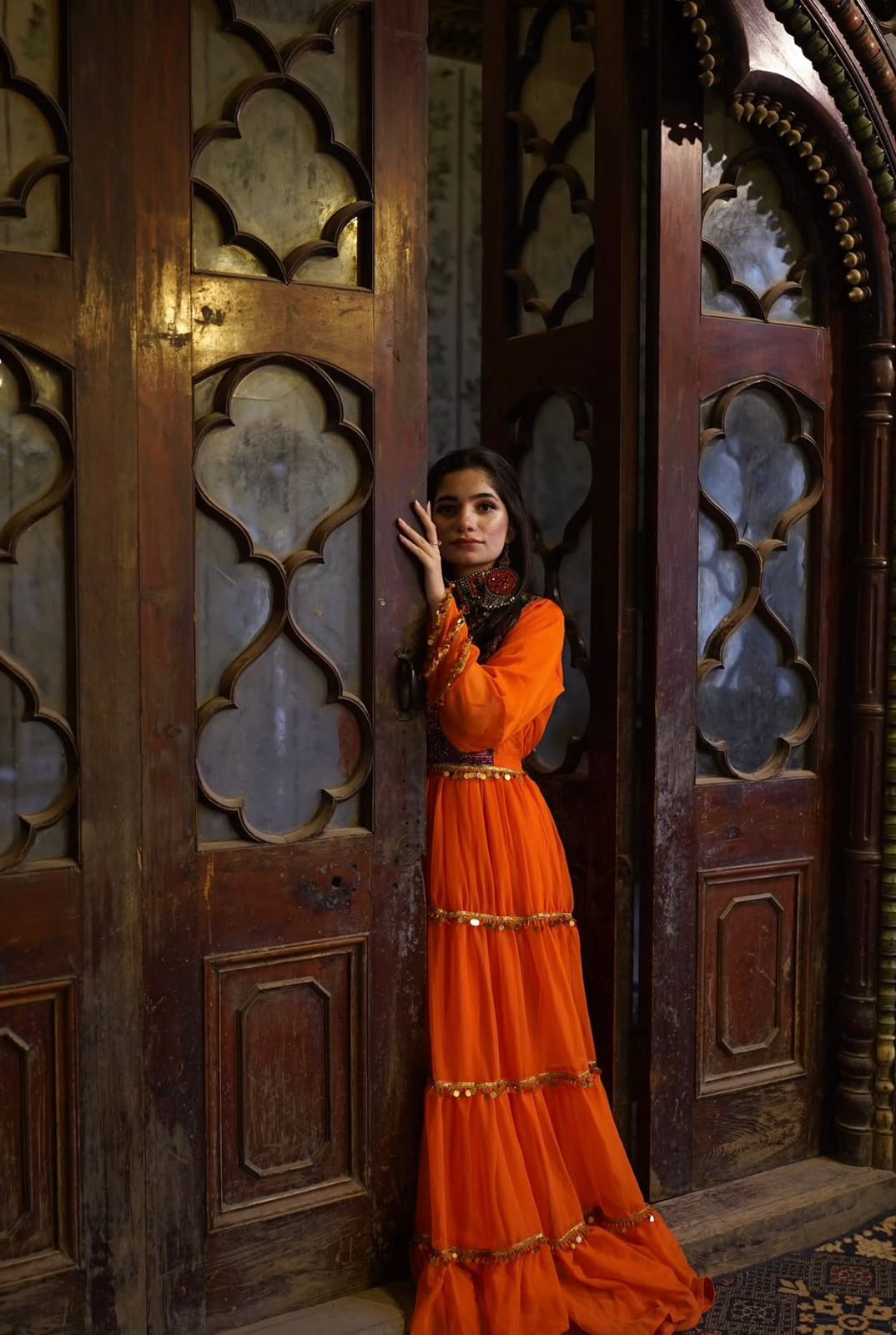 Traditional Afghan Frock with Tribal Embroidery & Tassels Hover